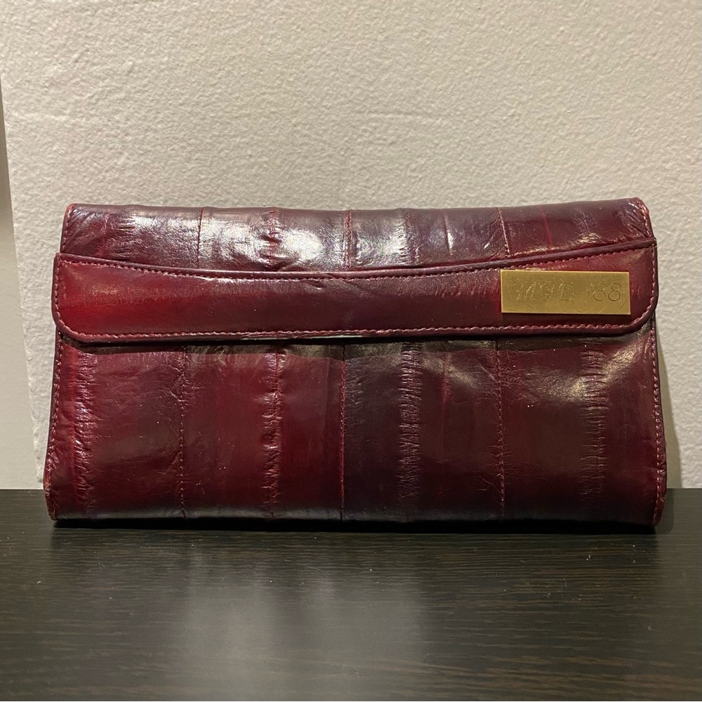 Veneto Vintage Burgundy Eel Leather Wallet